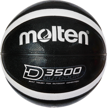 Molten B7G3500 Outdoorbal - Basketbal | €39.99 | Molten | Bal | Maat: 7 | Kleur: Zwart | Klaver Sport