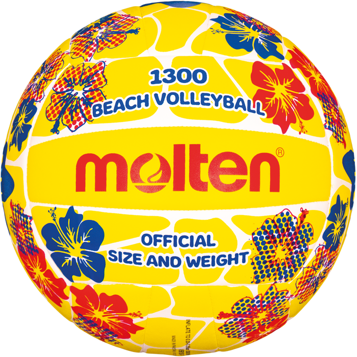 Molten V5B1300 Beachvolleybal | €16.95 | Molten | Bal | Maat: 5 | Kleur: Bloemen/Rood, Bloemen/Geel, Cyaan/Groen, Cyaan/Blauw | Klaver Sport